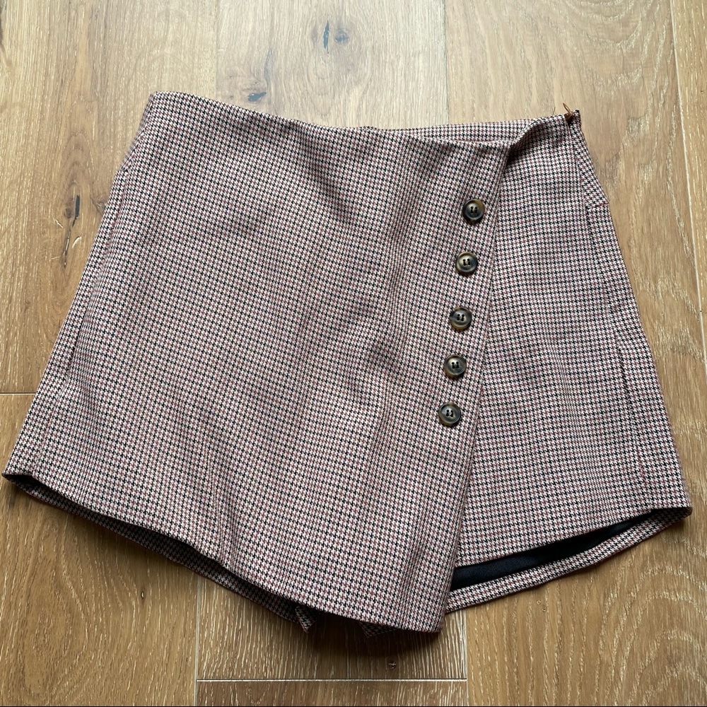 Brown Houndstooth Skort Size Small